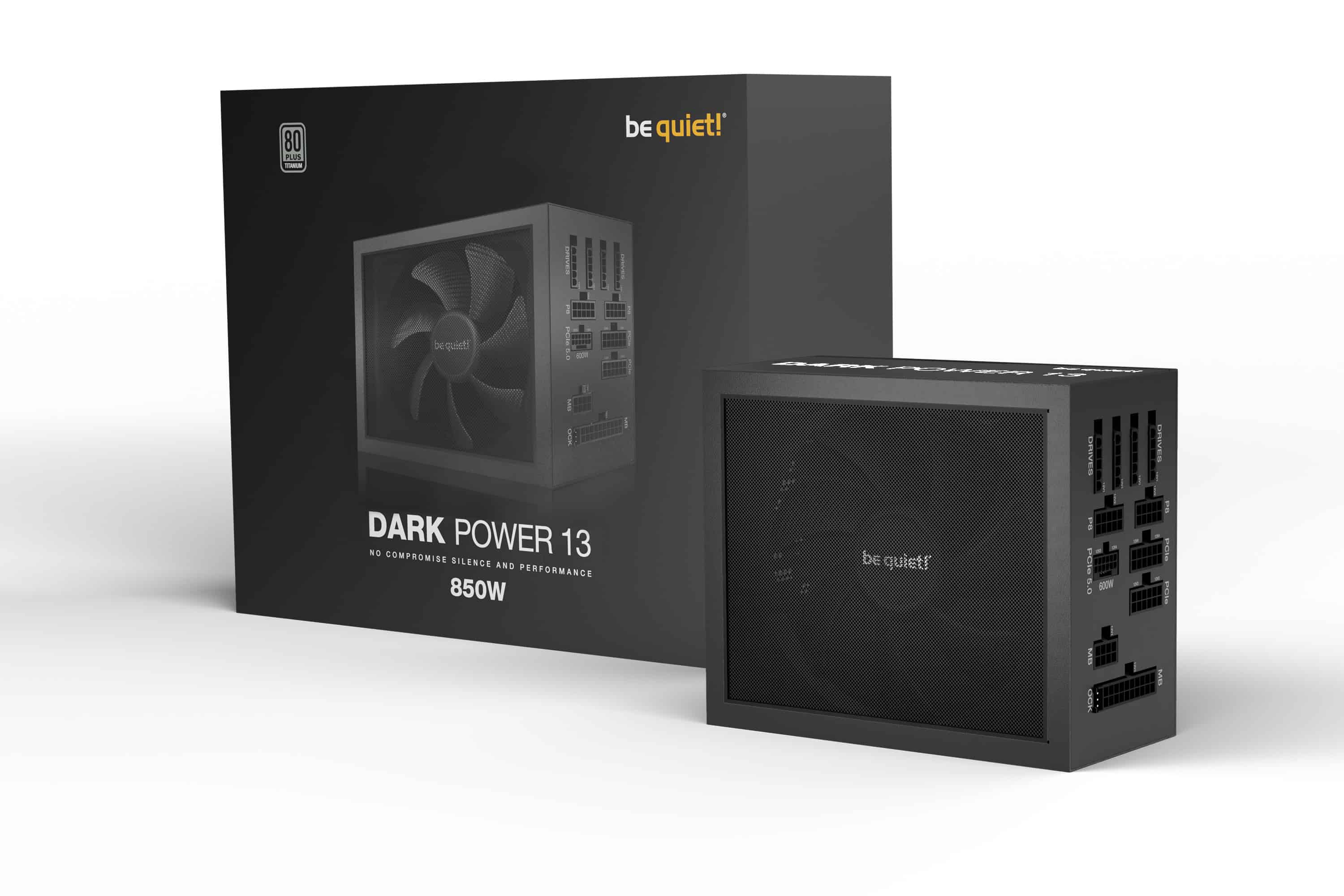 be quiet! Dark Power 13 power supply unit 850 W 20+4 pin ATX ATX Zwart (BN334) thumbnail be quiet! Dark Power 13 power supply unit 850 W 20+4 pin ATX ATX Zwart (BN334) thumbnail