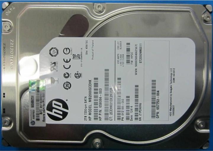 HP 2TB 6G SATA 7.2k 3.5in (RP001230286) thumbnail