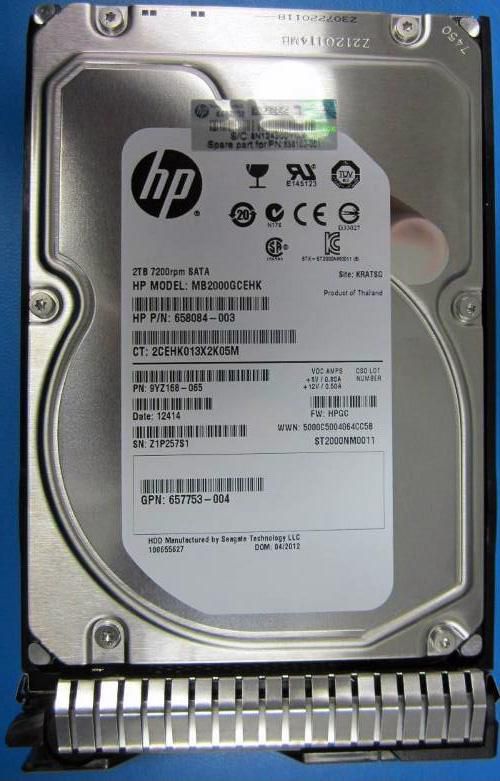HP 2TB 6G SATA 7.2k 3.5in SC MDL (RP001230288) thumbnail