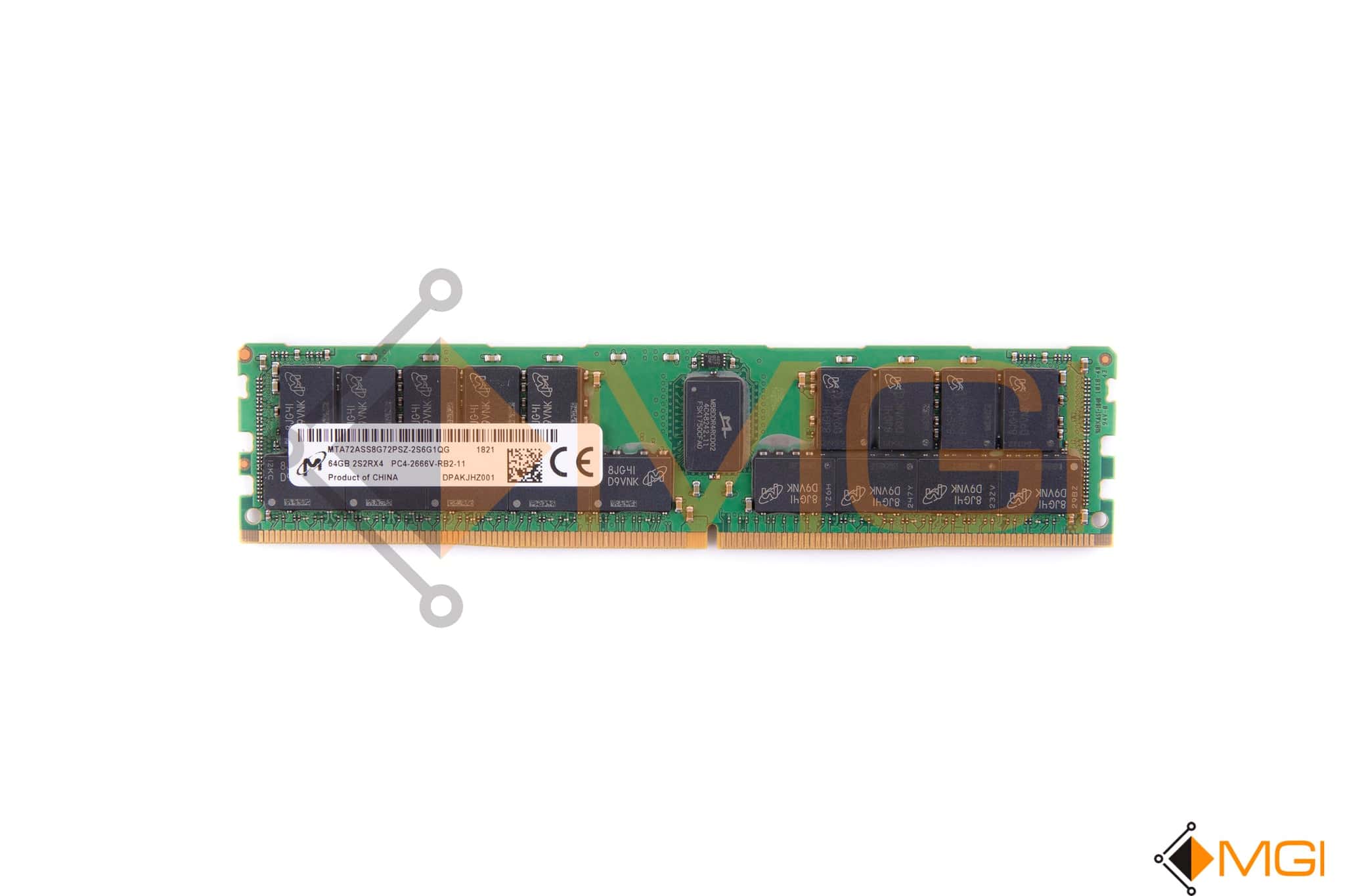 MICRON 64GB (1*64GB) 2S2RX4 PC4-21300V-R DDR4-2666MHZ ECC RDIMM (MTA72ASS8G72PSZ-2S6) thumbnail