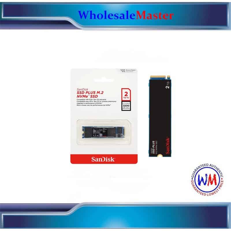 Sandisk SSD Plus NVMe 2TB M2 (SDSSDA3N-2T00-G26) thumbnail