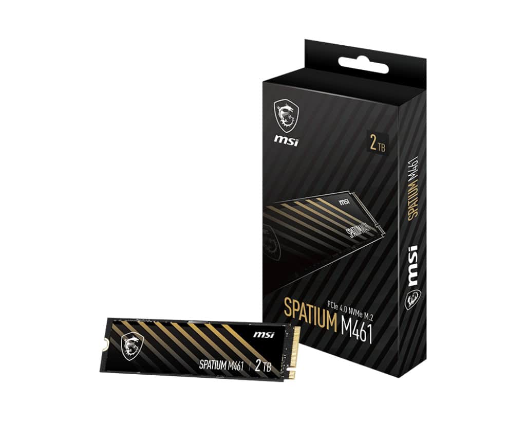 MSI S78-440Q550-P83 internal solid state drive 2 TB M.2 PCI Express 4.0 NVMe 3D NAND (SPATIUM M461 PCIE 4.0 NVME M.2 2TB) thumbnail