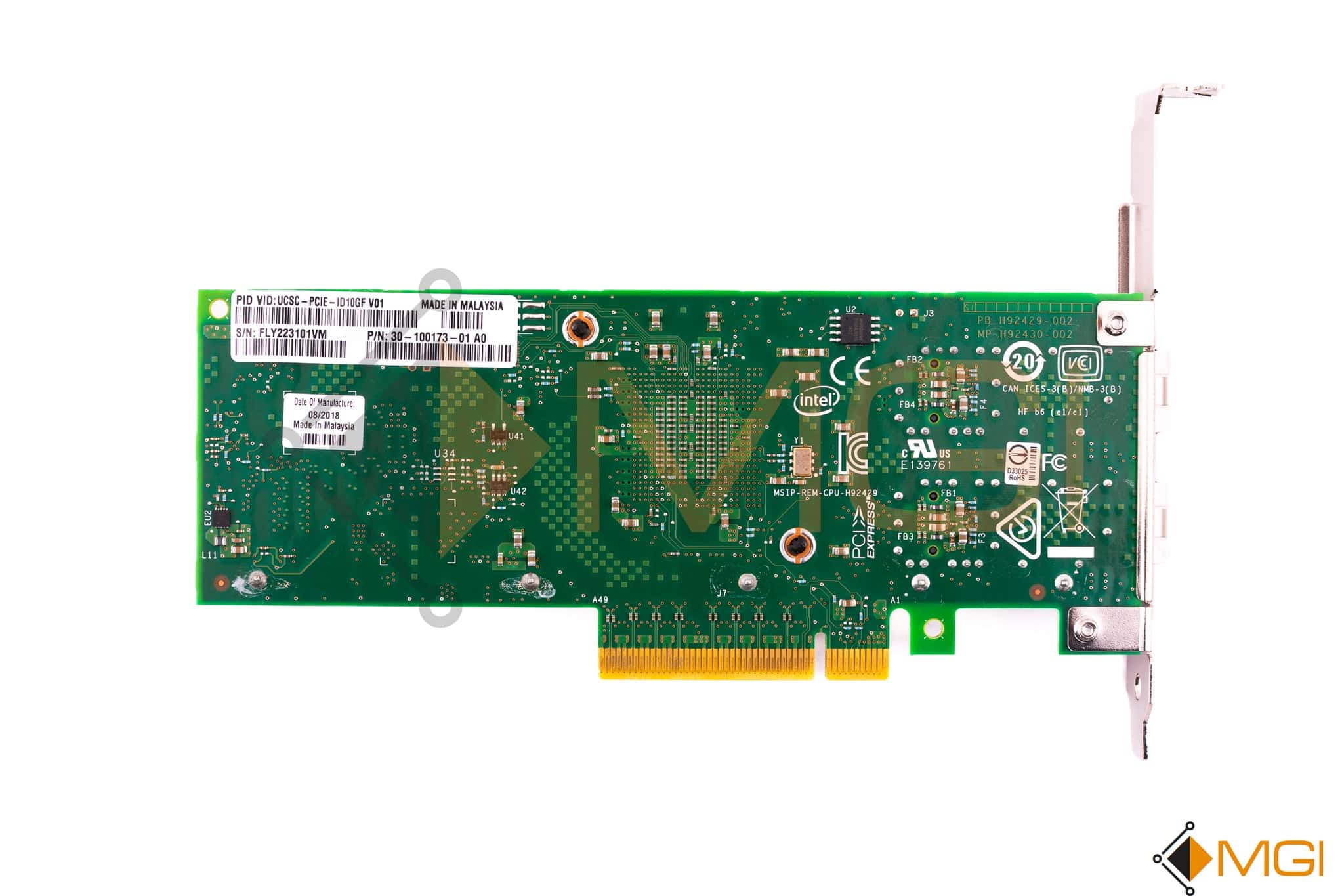 CISCO INTEL X710-DA2 10GB DUAL-PORT SFP+ PCI-E ADAPTER - HPB (UCSC-PCIE-ID10GF-HP) thumbnail