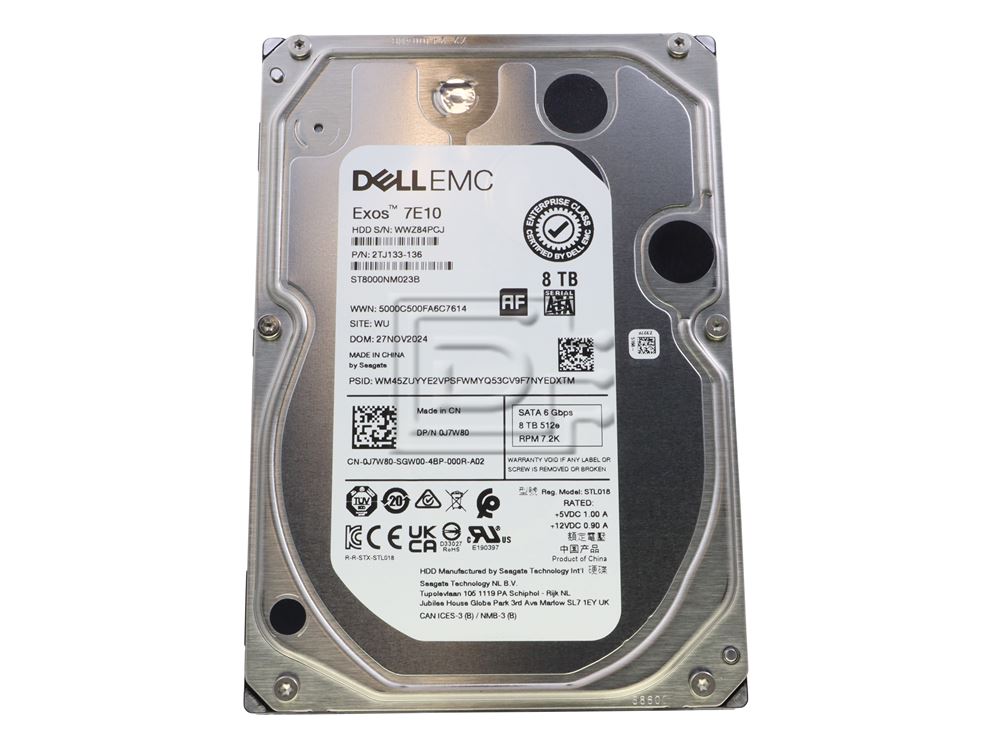 Dell 8TB 3.5-inch SATA hard disk (J7W80-RFB) thumbnail