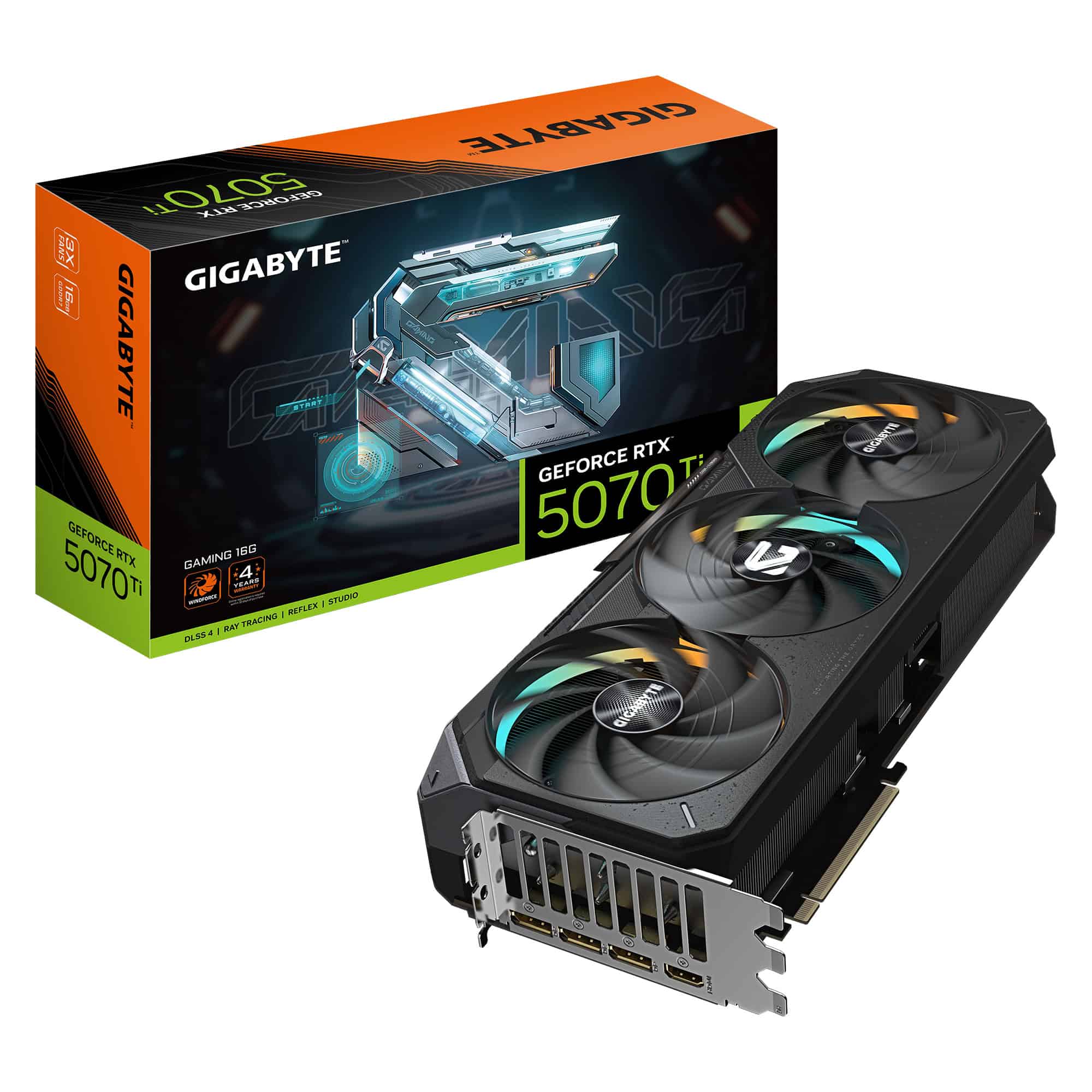 GIGABYTE GeForce RTX 5070 Ti GAMING 16G NVIDIA 16 GB GDDR7 (GV-N507TGAMING-16GD) thumbnail