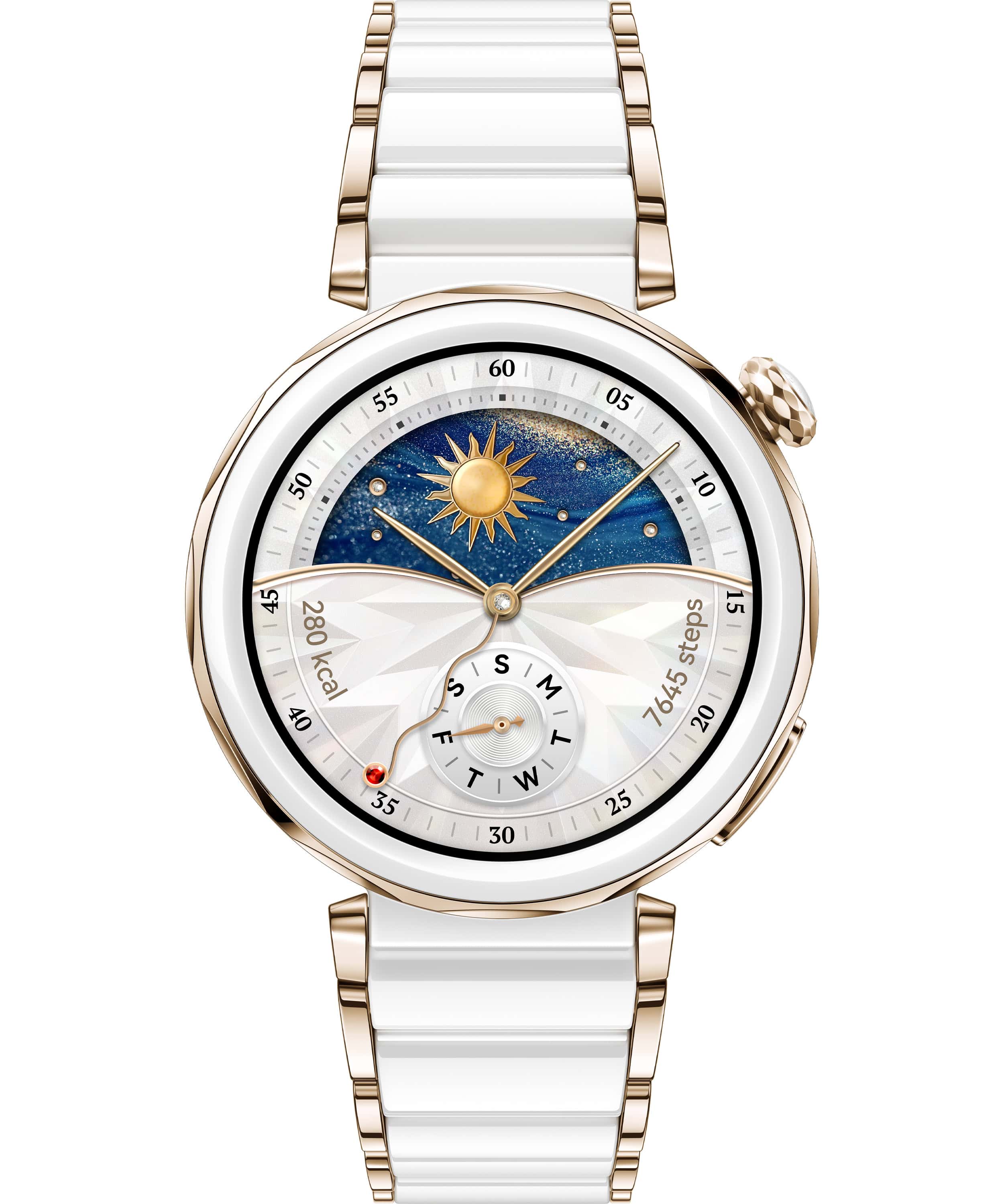 Huawei WATCH GT5 Pro 42mm 3,35 cm (1.32) AMOLED Digitaal 466 x 466 Pixels Wit GPS (55020DRC) thumbnail