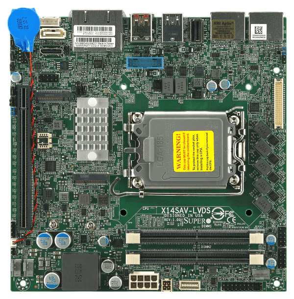 Super Micro Supermicro Mainboard X14SAV-TLN4F Flex-ATX Sockel 1851 Single (MBD-X14SAV-TLN4F) thumbnail