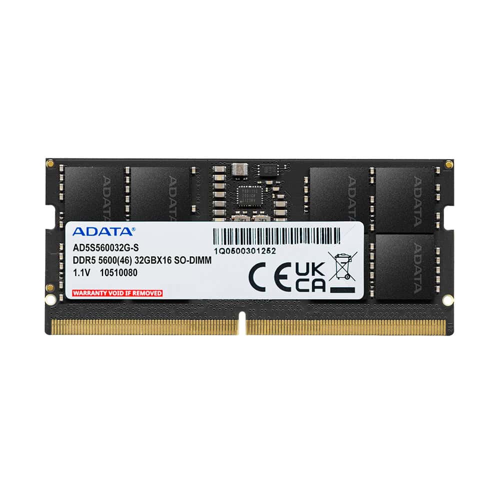 ADATA Premier geheugenmodule 16 GB 1 x 16 GB DDR5 262-pin SO-DIMM ECC (AD5S560016G-S) thumbnail