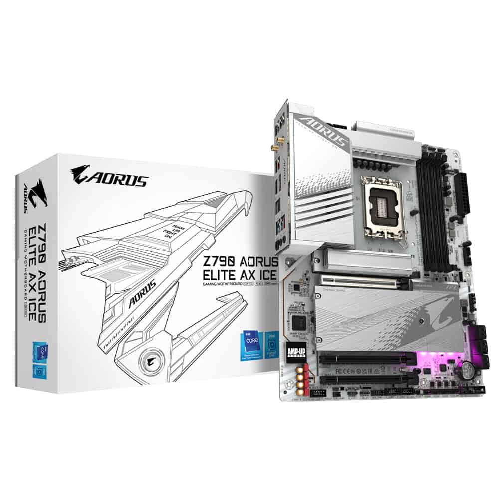 GIGABYTE Z790 AORUS ELITE AX ICE moederbord Intel Z790 Express LGA 1700 ATX (Z790 A ELITE AX ICE) thumbnail
