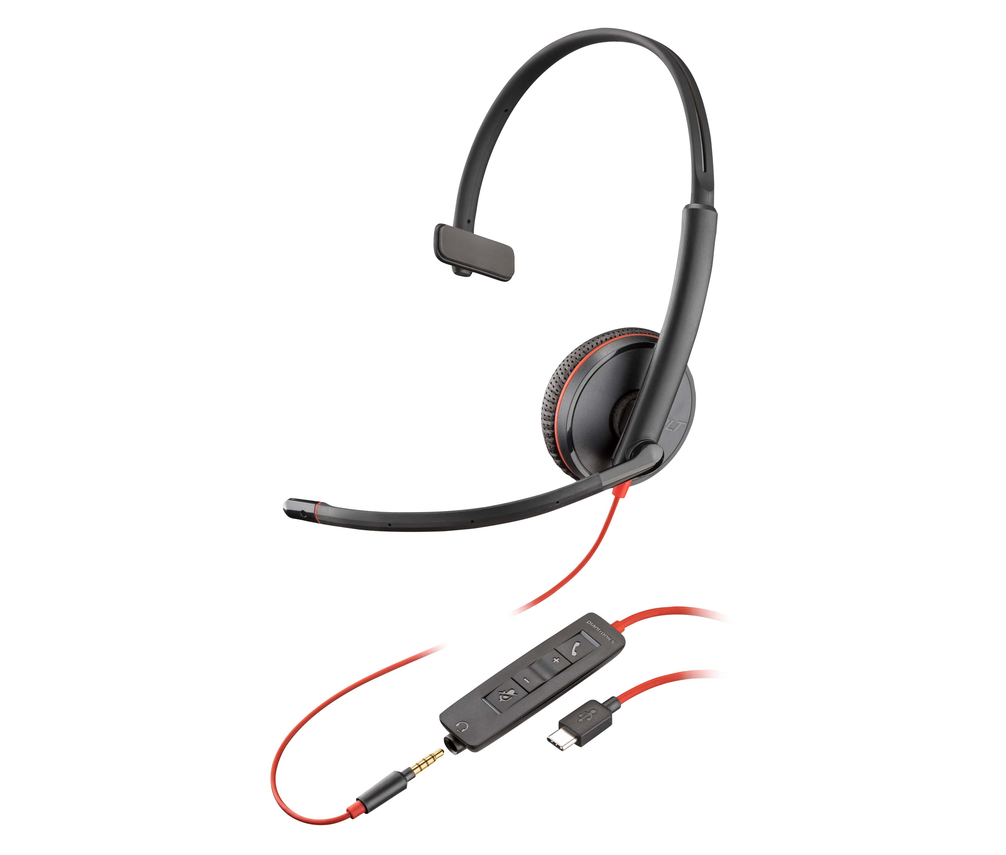 HP Poly Poly Blackwire C3215 Monaural Headset + draagetui (80S05AA) thumbnail