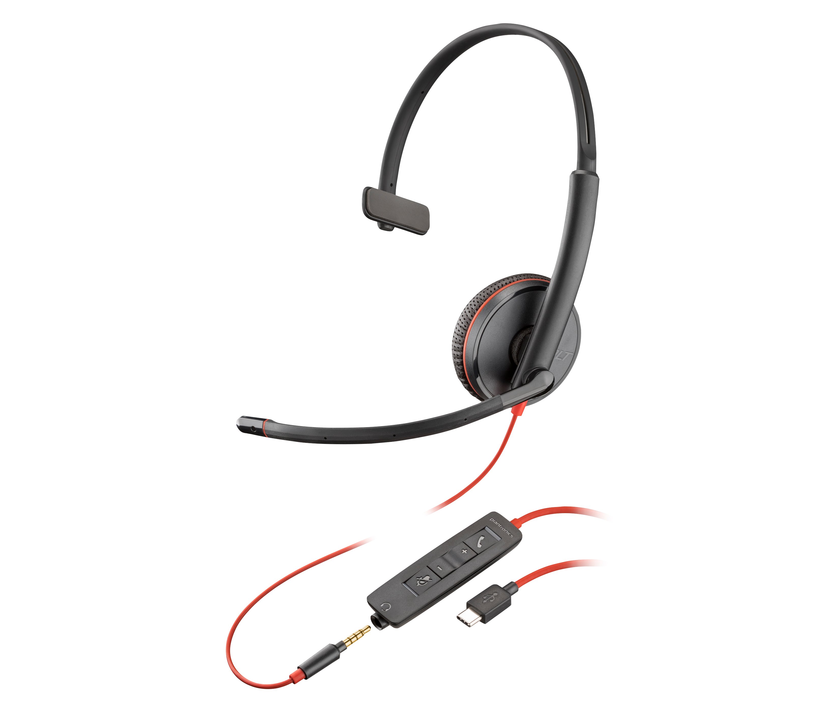 HP Poly Poly Blackwire C3215 Monaural Headset + draagetui (80S05AA) thumbnail