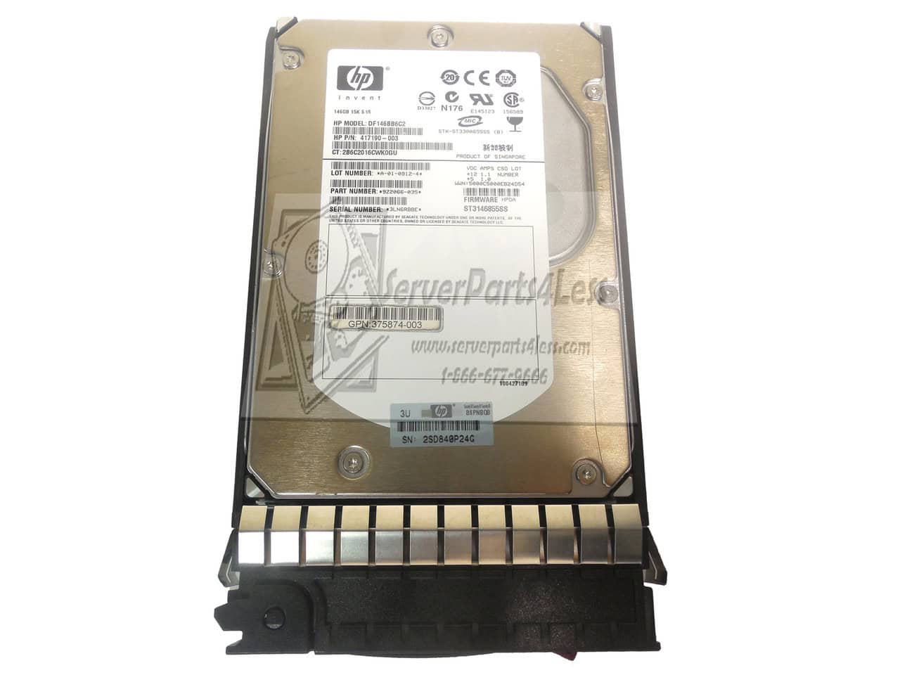 HP HDD 146GB SAS 15k Dual-Prt 3.5 (384854-B21-RFB) thumbnail