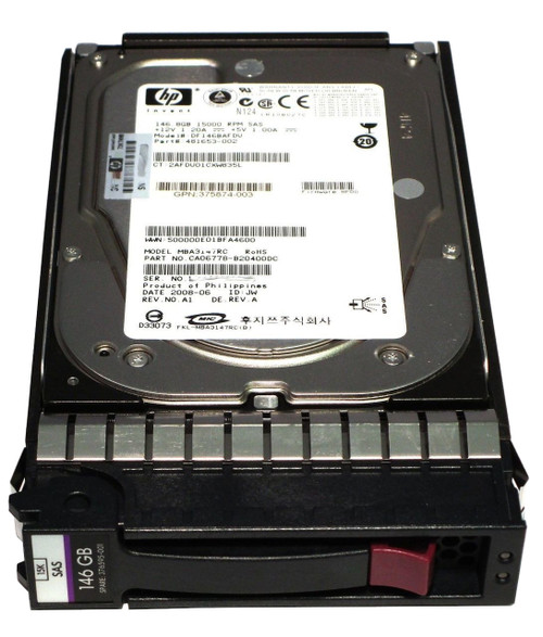 HP 146GB 15K SAS 3.5in HDD (454228-001-RFB) thumbnail