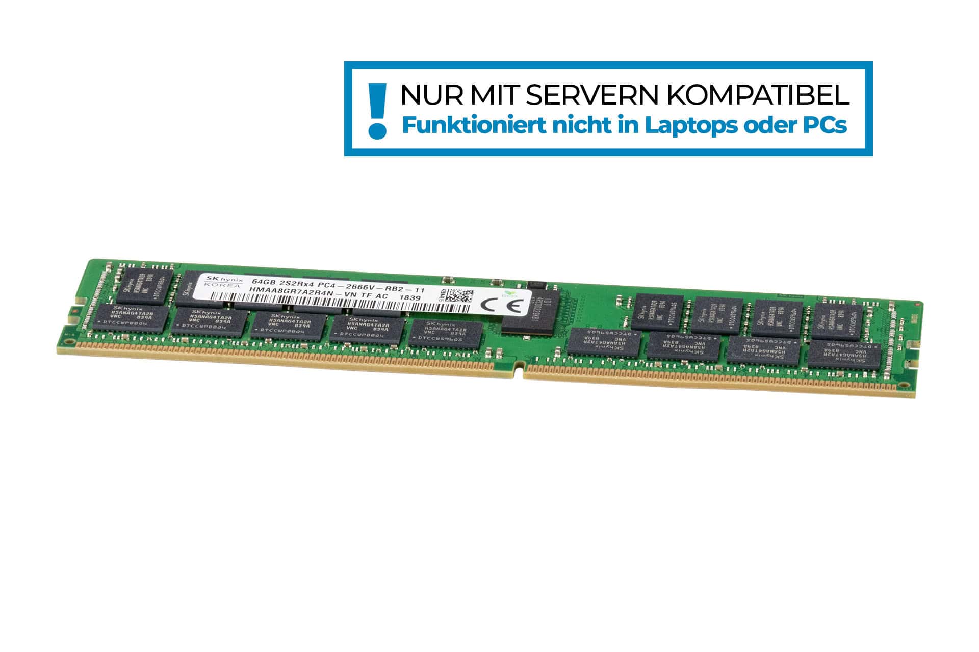 HYNIX 64GB (1*64GB) 2S2RX4 PC4-21300V-R DDR4-2666MHZ ECC RDIMM (HMAA8GR7A2R4N-VN) thumbnail