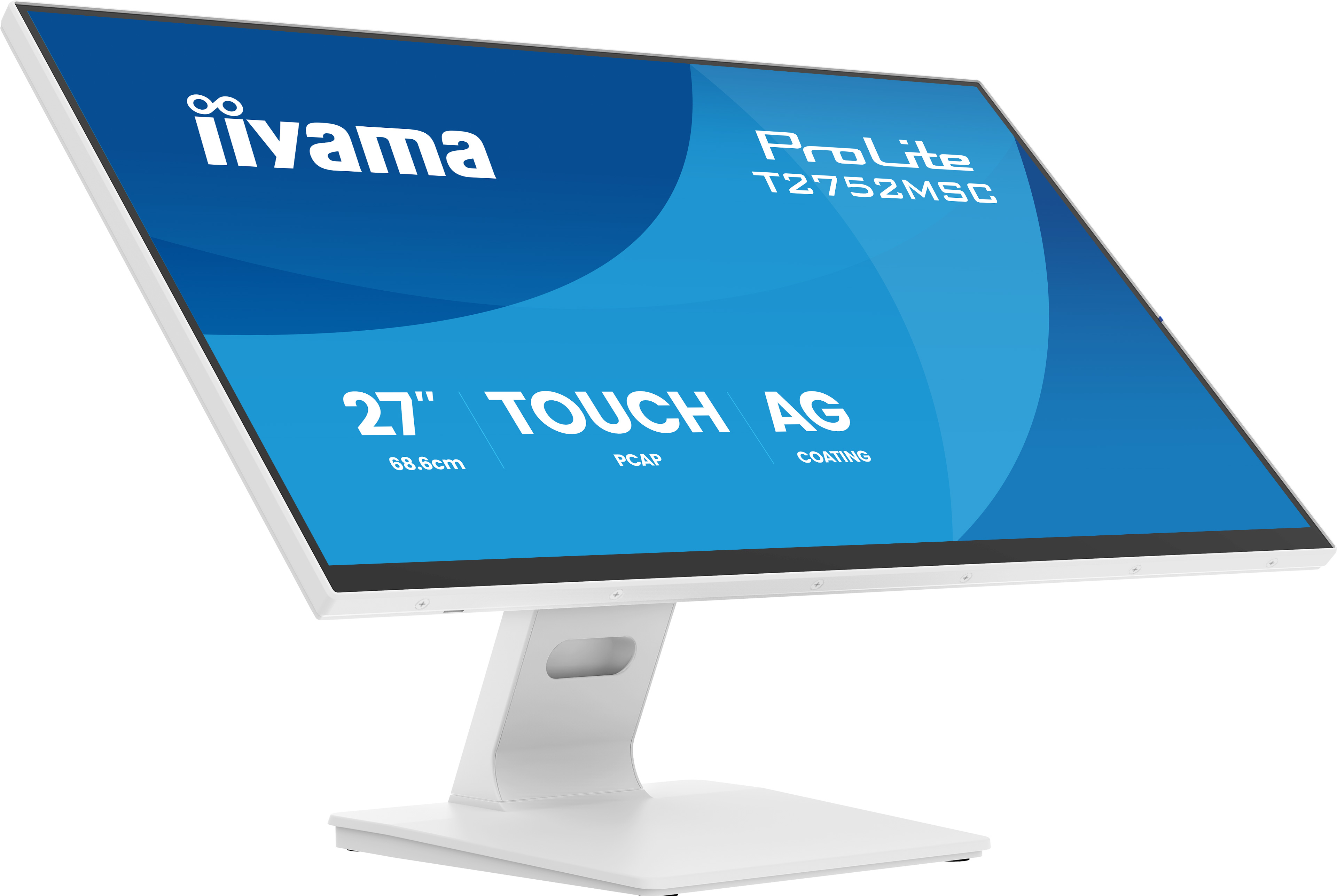 iiyama ProLite T2752MSC-W1AG computer monitor 68,6 cm (27") 1920 x 1080 Pixels Full HD LCD Touchscreen Wit (T2752MSC-W1AG) thumbnail