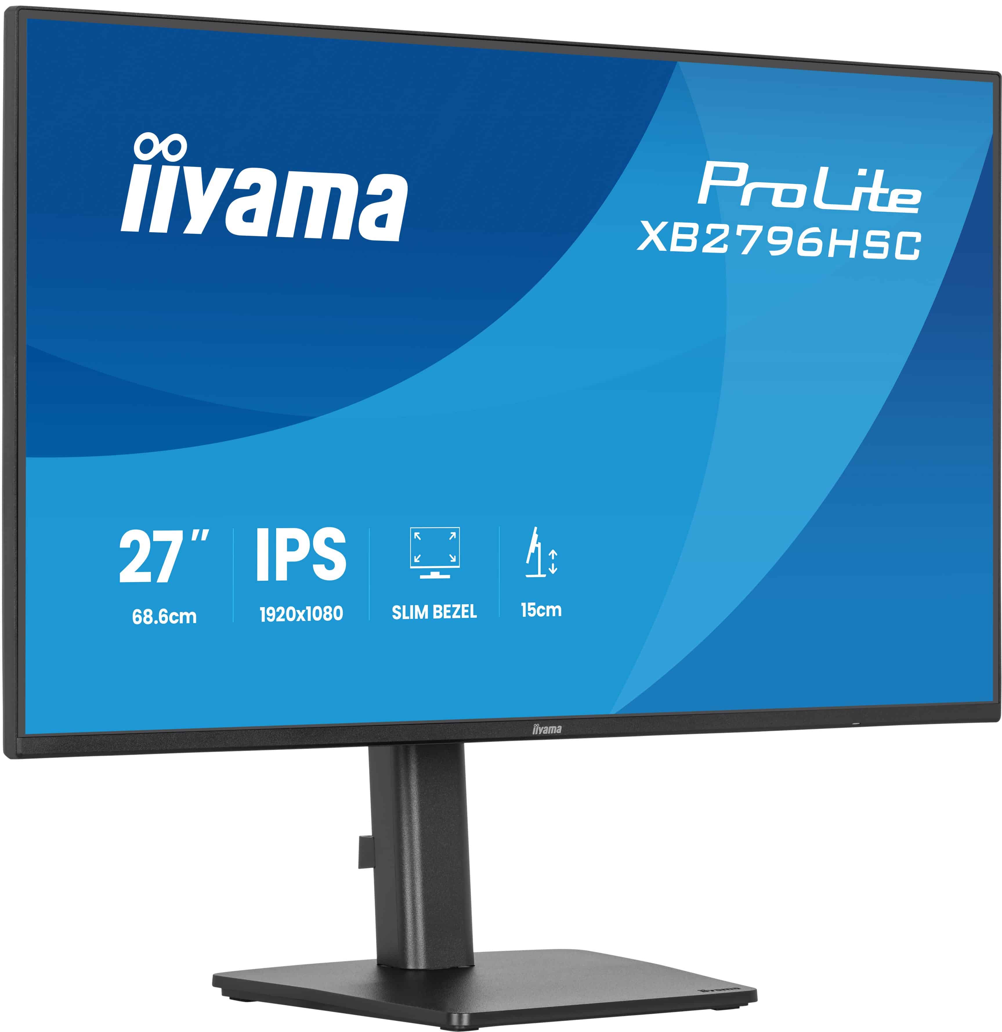 iiyama ProLite XB2796HSC-B1 computer monitor 68,6 cm (27) 1920 x 1080 Pixels Full HD Zwart (XB2796HSC-B1) thumbnail