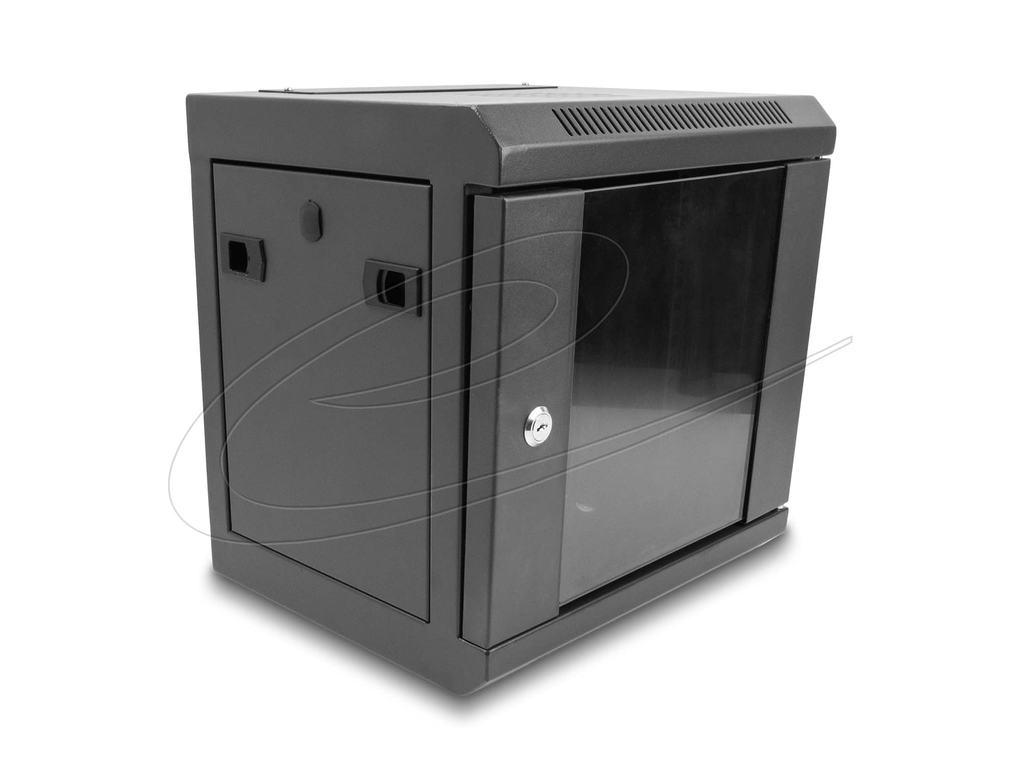 DELOCK 10 Netzwerkschrank mit Glastür 6 HE schwarz (43417) thumbnail