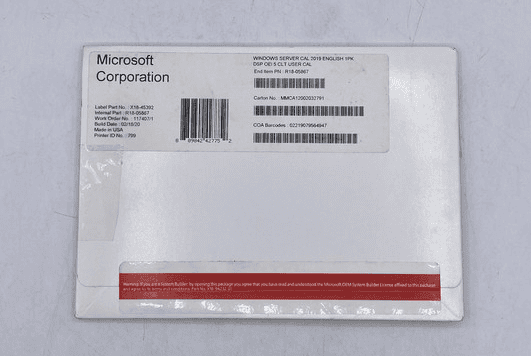 Microsoft WS CAL 2019 ENG MLP 5 USER CAL (R18-05657) thumbnail