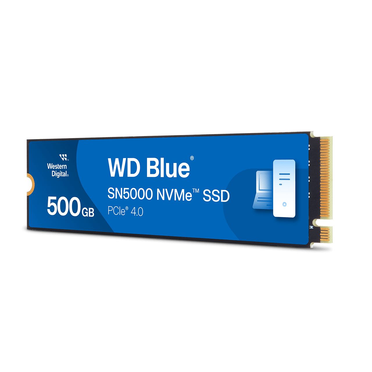Sandisk WD Blue SN5000 NVMe 1TB BLK NVMe / M.2 2280 / PCIe Gen4 / read 5,150 MB/s / write 4,900 MB/s / 1,75M  hours / Box 216pcs (WDS100T4B1E-00CNZ0) thumbnail