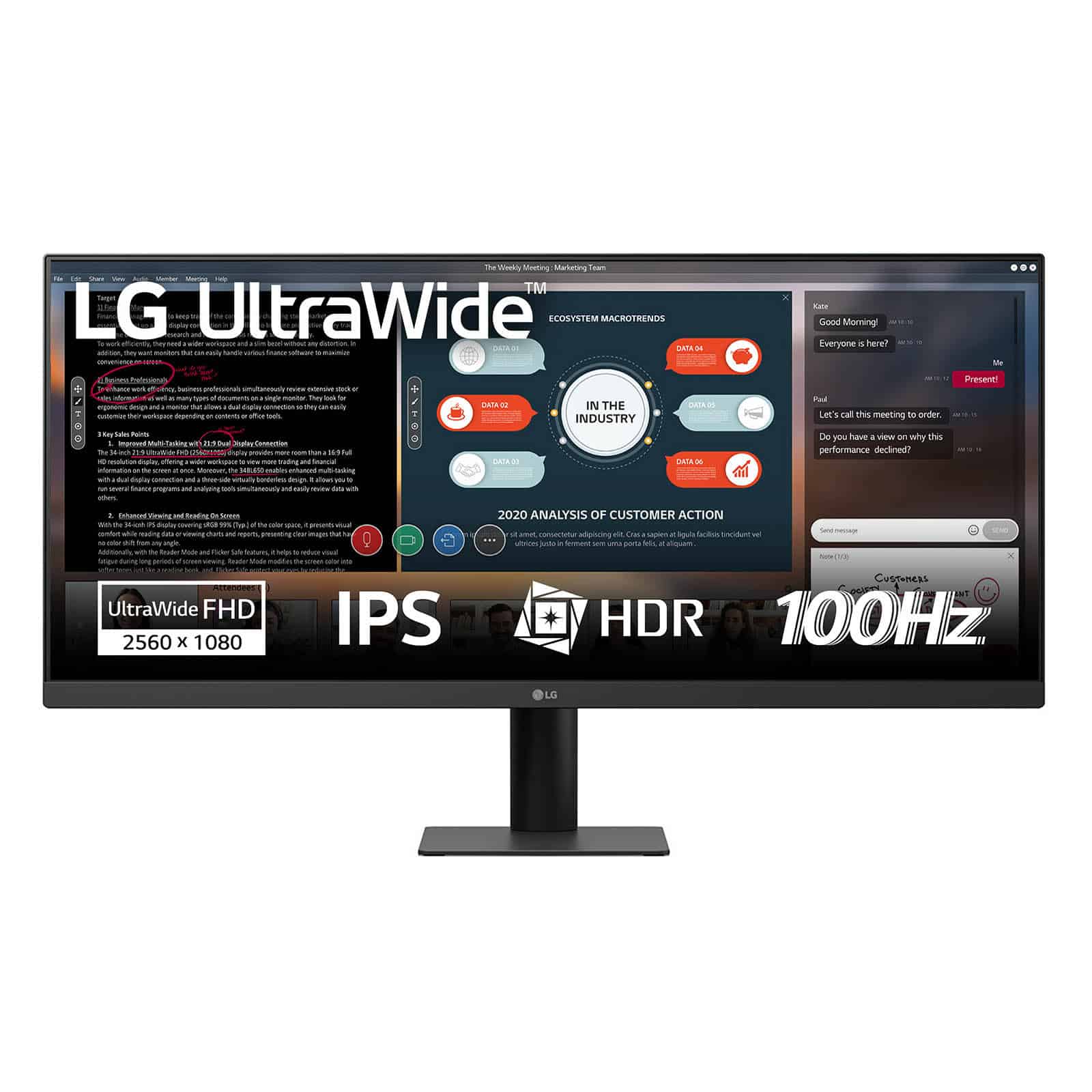 LG 29U511A-B computer monitor 73,7 cm (29") 2560 x 1080 Pixels WFHD LCD Zwart (29U511A-B) thumbnail