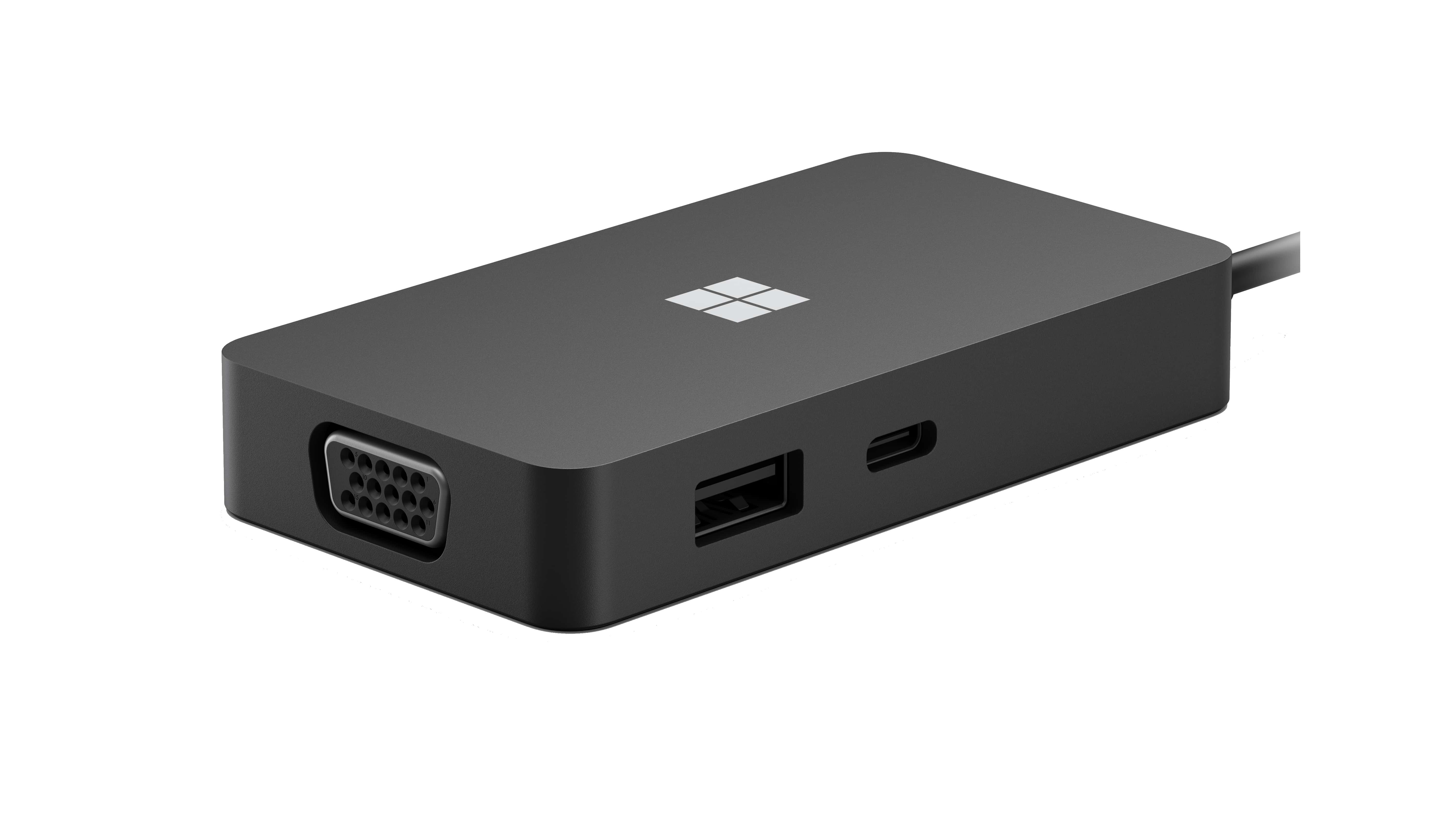 Microsoft USB-C Travel Hub Black USB grafische adapter Zwart (SWV-00002) thumbnail