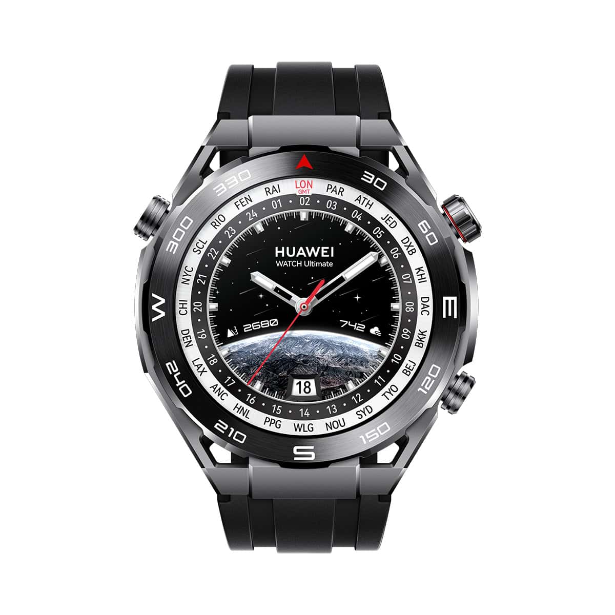 Huawei WATCH Ultimate 3,81 cm (1.5) LTPO 48 mm Hybride 466 x 466 Pixels Zwart GPS (55020AGF) thumbnail