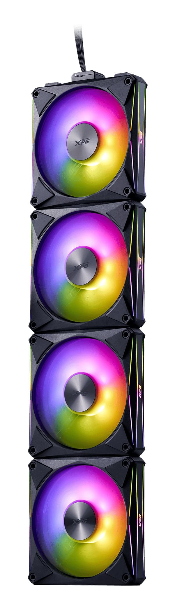 XPG HURRICANE MAG Computer behuizing Ventilator 12 cm Zwart 4 stuk(s) (75261543) thumbnail