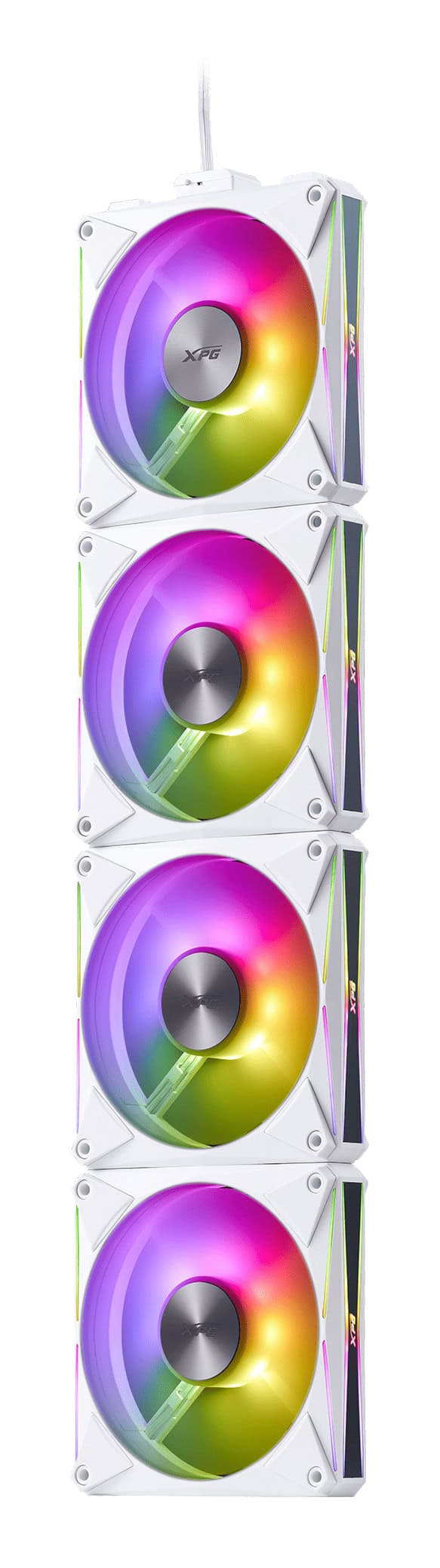 XPG HURRICANE MAG Computer behuizing Ventilator 12 cm Wit 4 stuk(s) (75261544) thumbnail