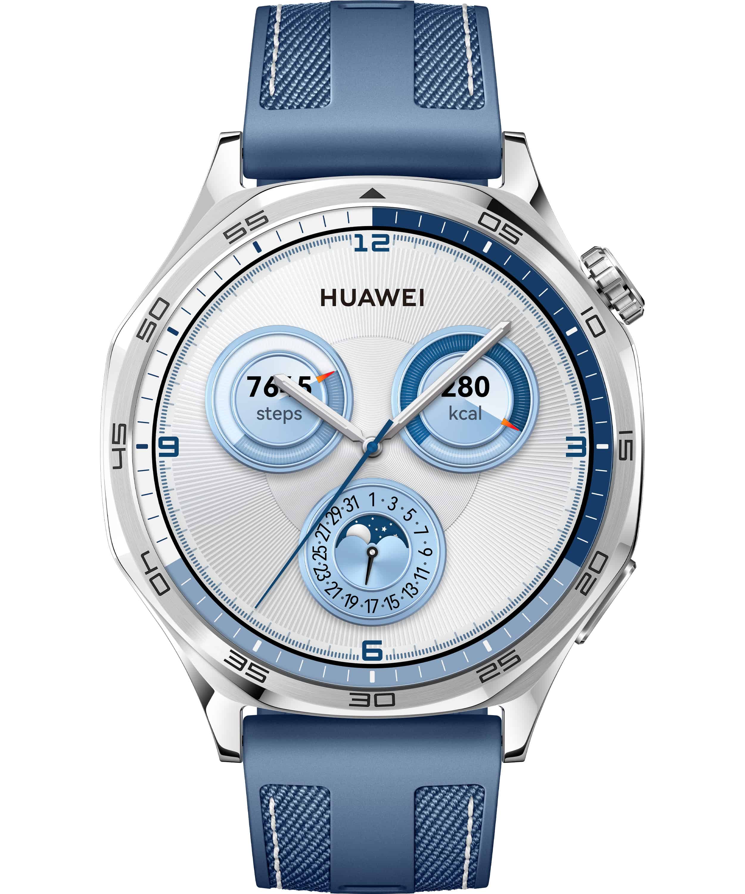 Huawei WATCH GT5 46mm 3,63 cm (1.43) AMOLED Digitaal 466 x 466 Pixels Roestvrijstaal GPS (55020DKH) thumbnail