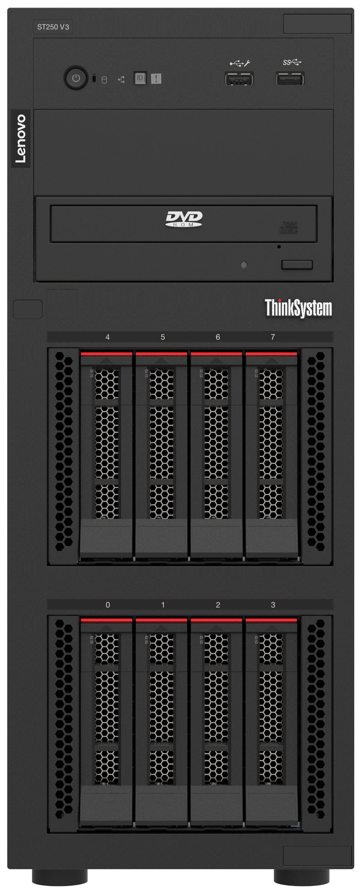 Lenovo ThinkSystem ST250 V3 server Tower Intel® Xeon® 6353P 2,7 GHz 16 GB DDR5-SDRAM 800 W (7DCE100CEA) thumbnail