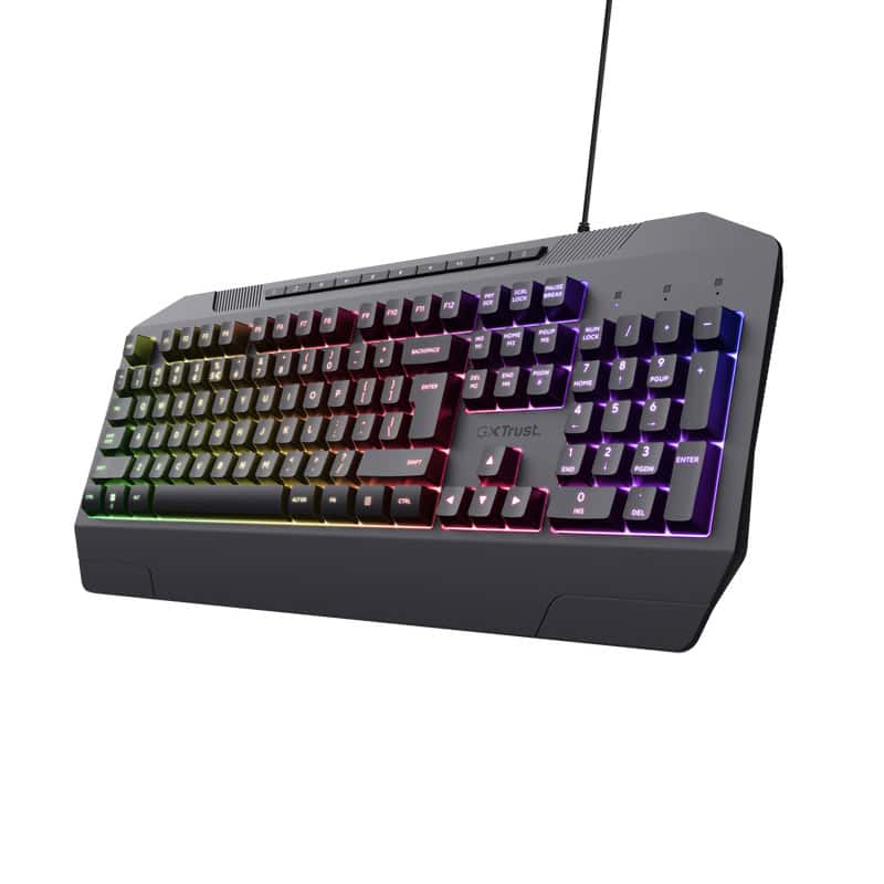Trust GXT 836 EVOCX toetsenbord Gamen USB Duits Zwart (24724) thumbnail