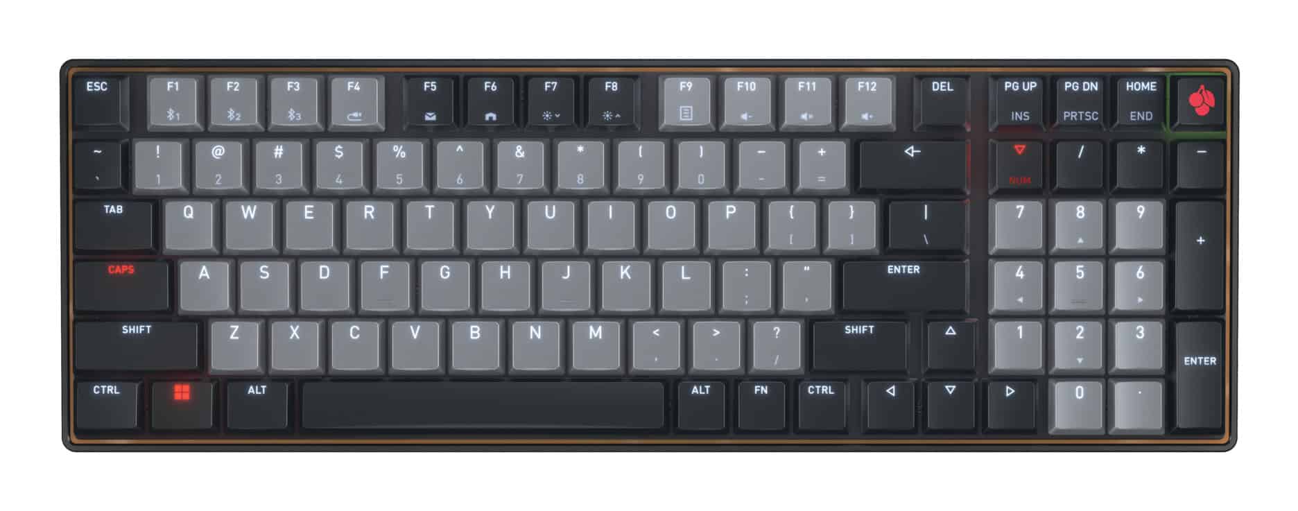 CHERRY KW 550 MX LP toetsenbord Thuis/Werk USB + Bluetooth QZERTY Amerikaans Engels Zwart (G8A-25510HOAUS-2) thumbnail