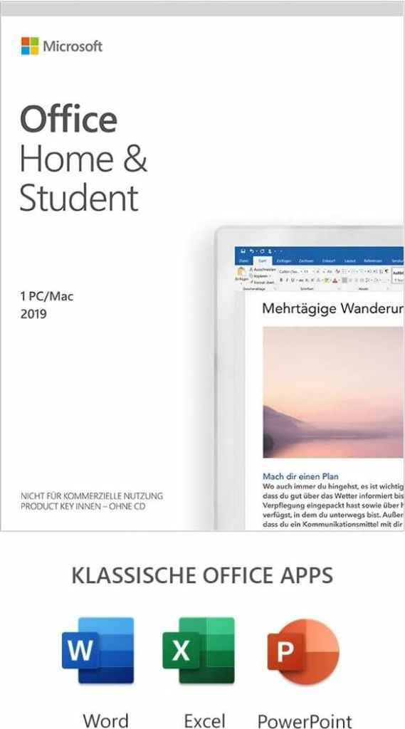 Microsoft Office Home & Student 2019 - 1 PC/MAC - DE - Box (79G-05153) thumbnail