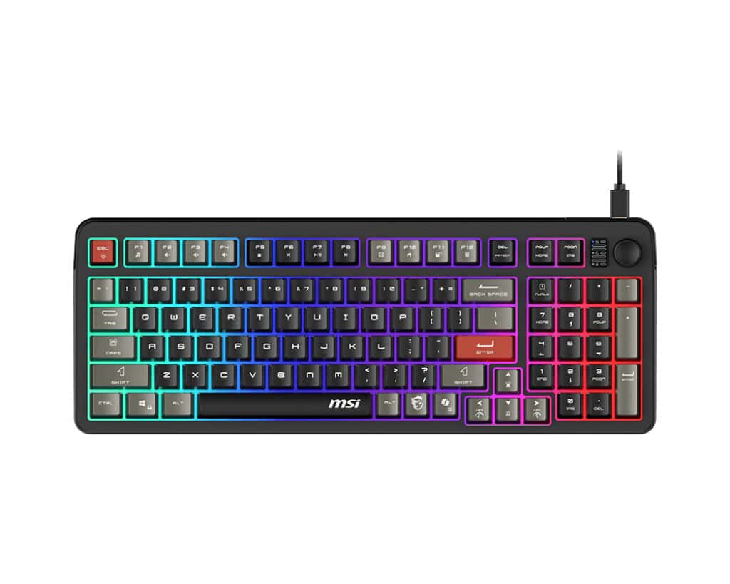 MSI FORGE GK110 toetsenbord Gamen USB QWERTY Amerikaans Engels Zwart (FORGE GK110 US) thumbnail
