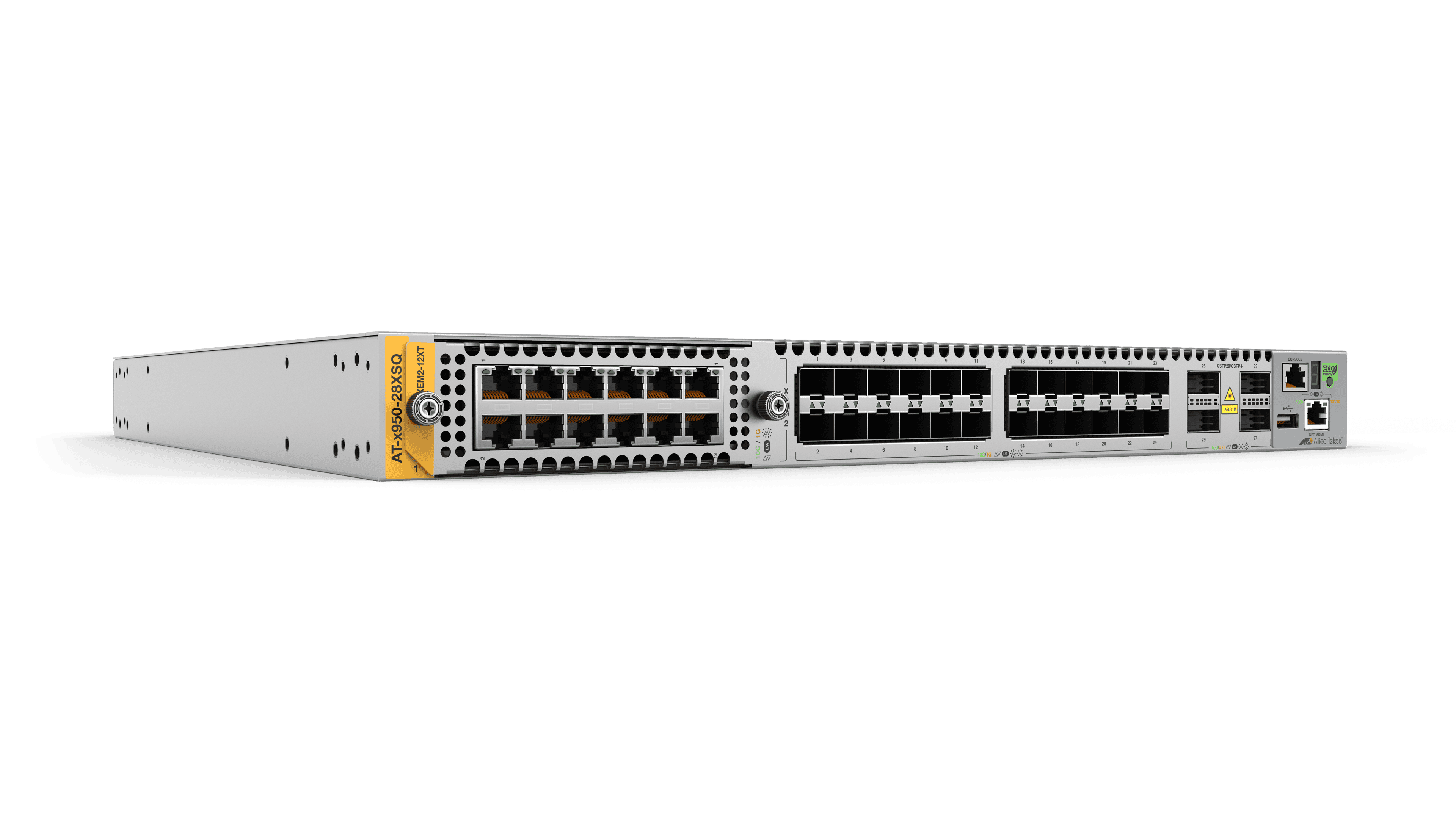 Allied Telesis 1000BASE-T x 48 + 1000BASE-T x 4/1000BASE-X (SFP) x 4 (copper/fibercombo) WEB Smart Switch with PoE. PoE class 4  (990-008279-950) thumbnail