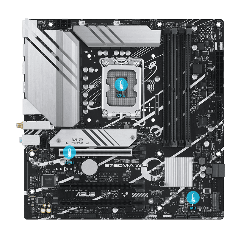 ASUS TUF GAMING B760-PLUS WIFI Mainboard Sockel 1700 (DS_90MB1ER0-M1EAY0) thumbnail