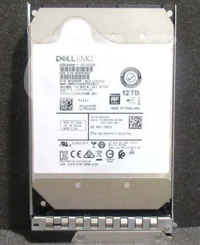 Dell 12TB 7.2K 12G 3.5INCH 512E (9HXK6-RFB) thumbnail
