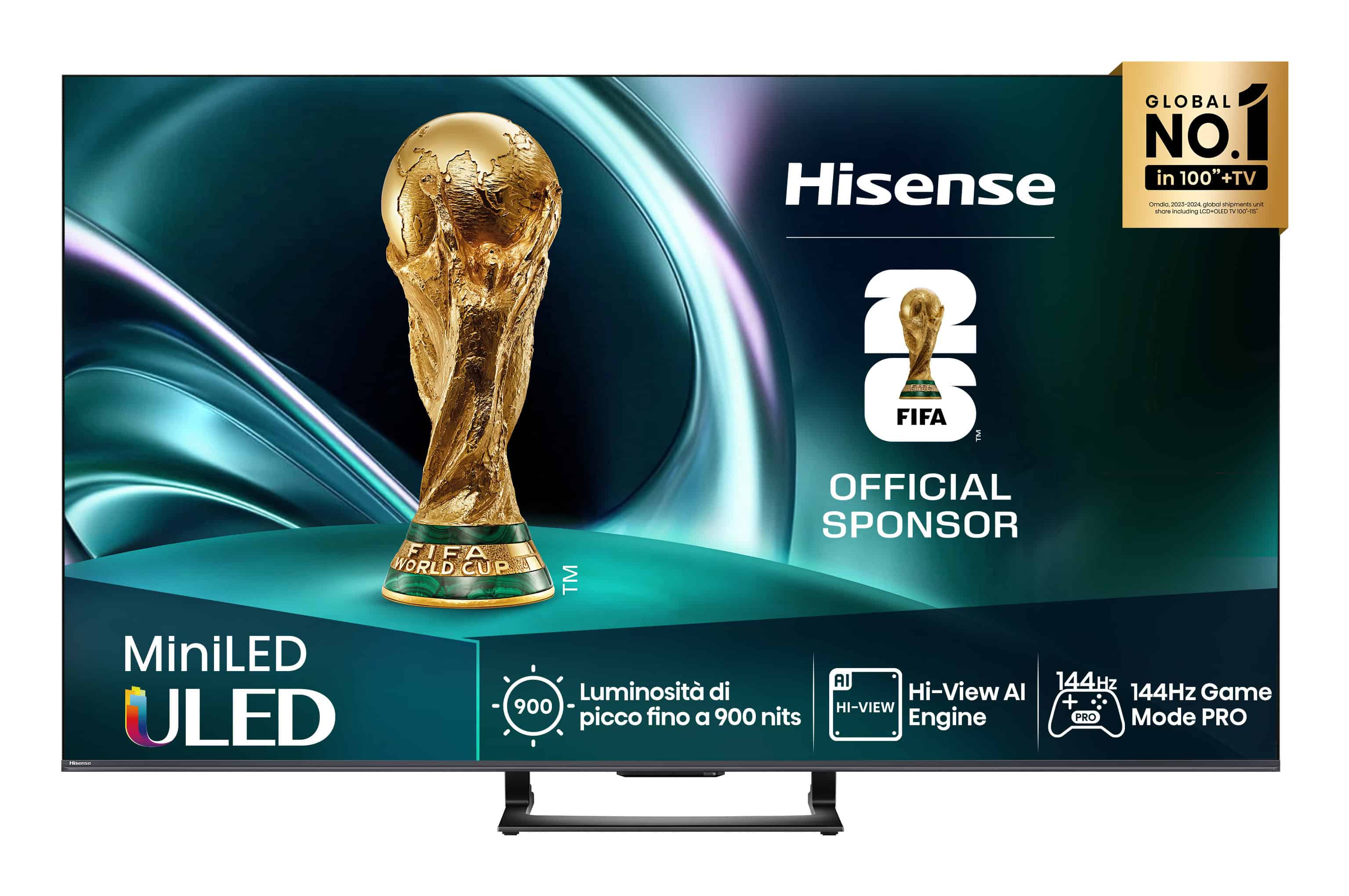 Hisense 75U7Q 190,5 cm (75) 4K Ultra HD Smart TV Wifi Zwart 450 cd/m² (20015823) thumbnail