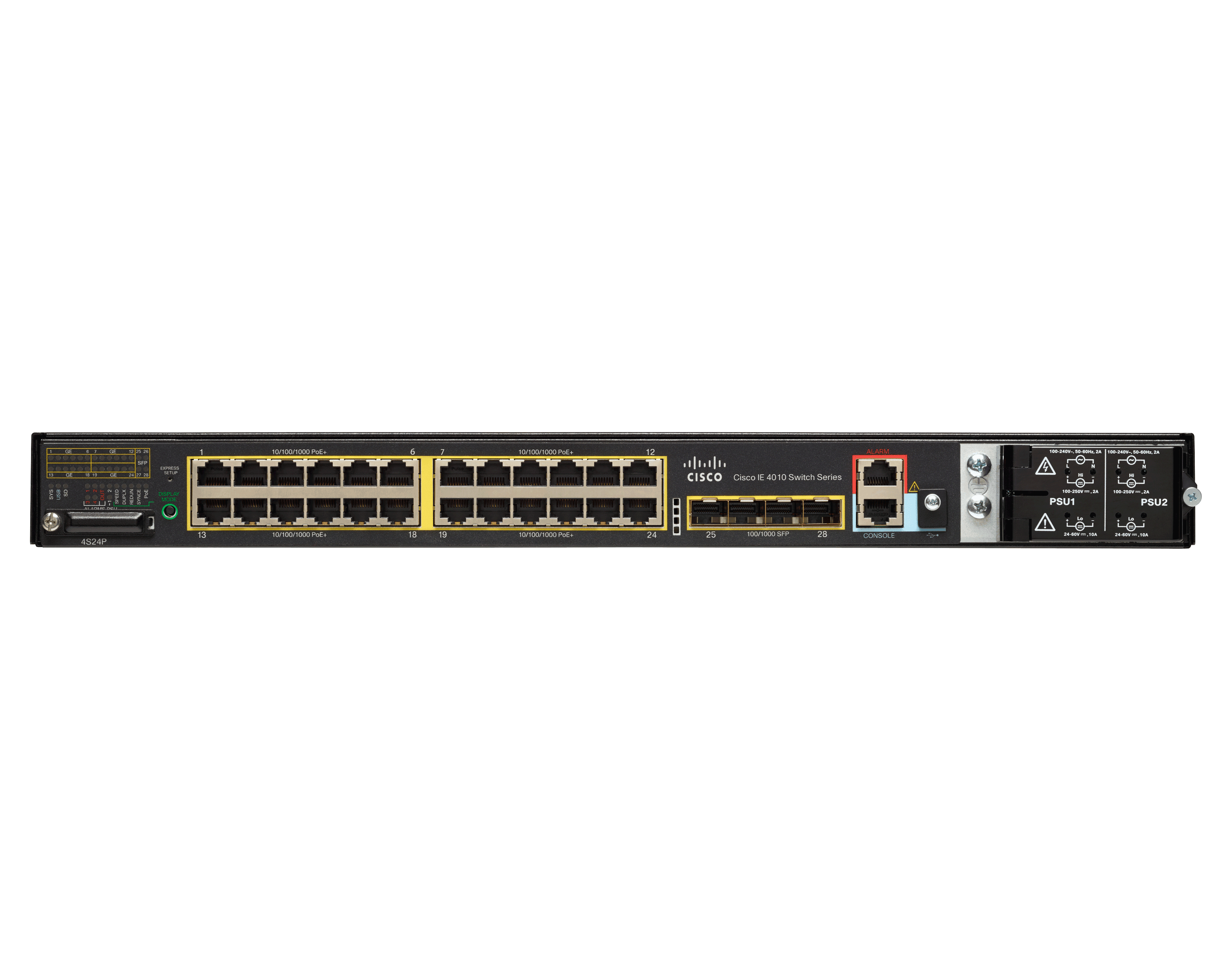 Cisco IE4010 4x1G SFP 24x10/100/1000 LAN Base (IE-4010-4S24P=) thumbnail