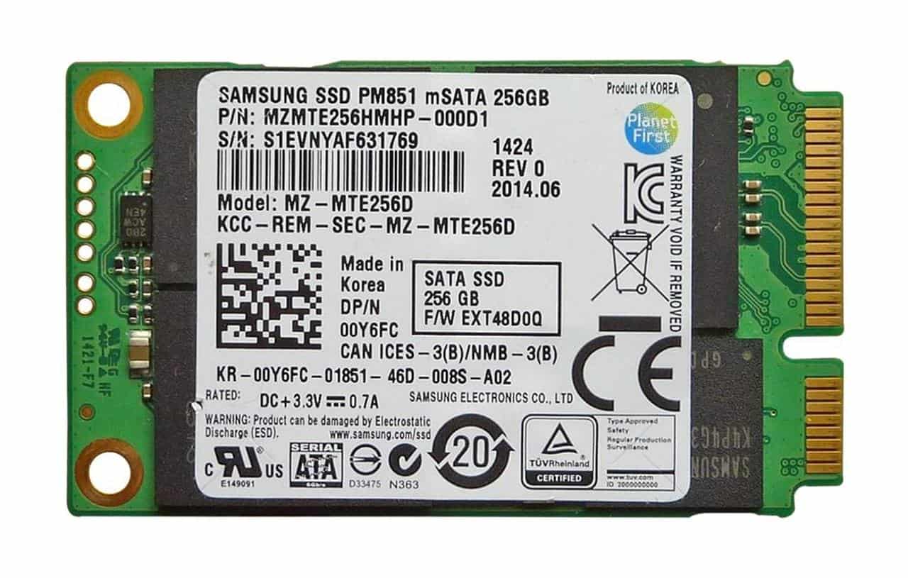 Dell 256GB 6G PM851 MSATA (00Y6FC-RFB) thumbnail