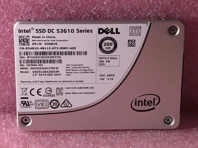 Dell 200GB MLC 6G 2.5INCH SATA SSD (03481G-RFB) thumbnail