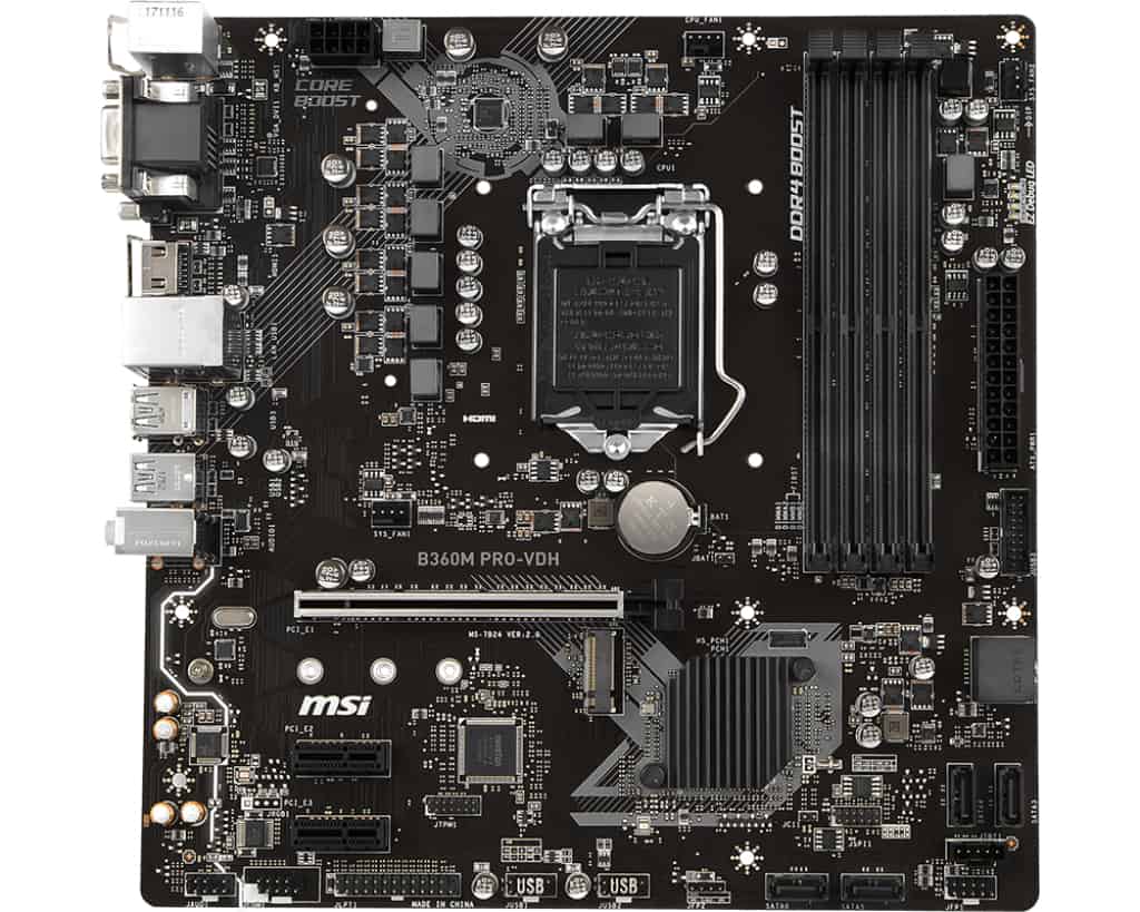 MSI B360M PRO-VDH Intel® B360 LGA 1151 (Socket H4) micro ATX (7B24-003R) thumbnail