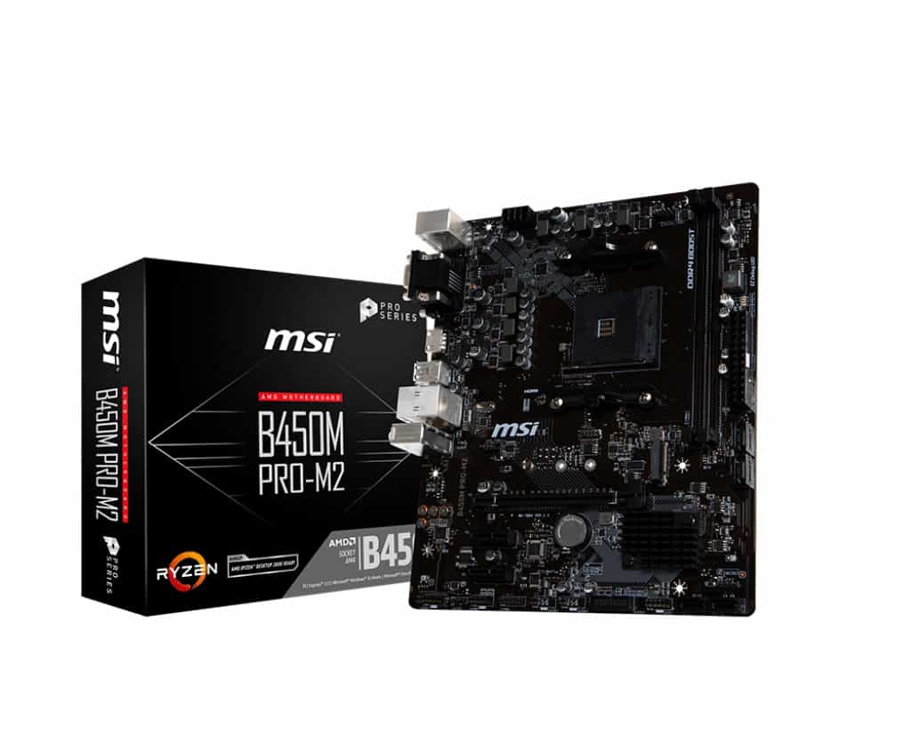 MSI B450M PRO-M2 moederbord AMD B450 Socket AM4 micro ATX (7B84-005R) thumbnail