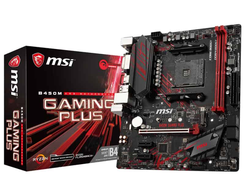 MSI B450M GAMING PLUS AMD B450 Socket AM4 micro ATX (7B87-001R) thumbnail