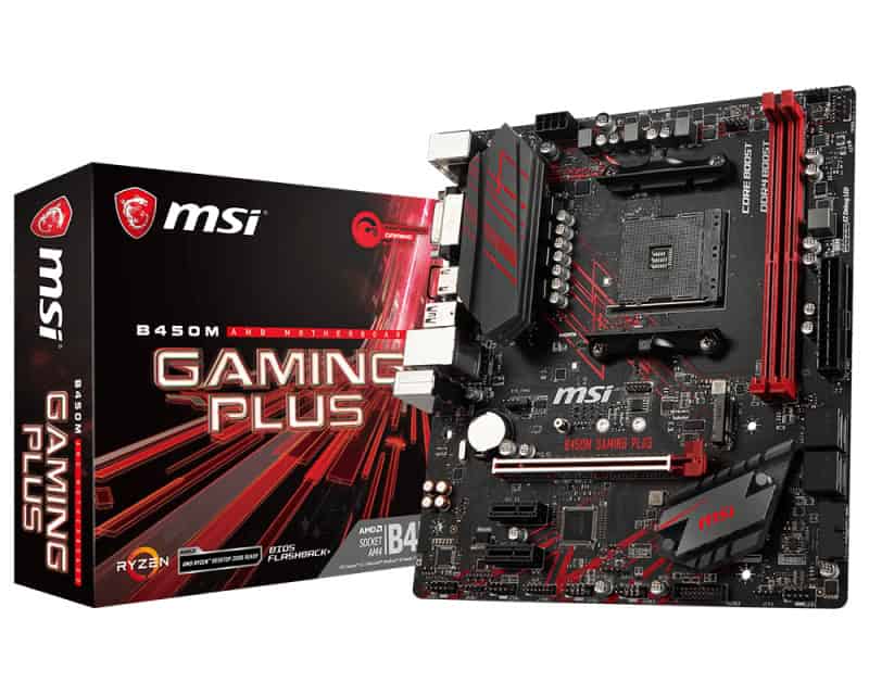MSI B450M GAMING PLUS AMD B450 Socket AM4 micro ATX (7B87-001R) thumbnail