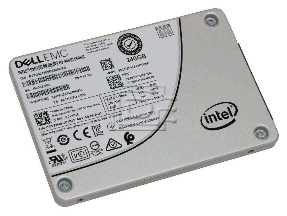 Dell 240GB 6G 2.5INCH SATA SSD (0T1WH8-RFB) thumbnail