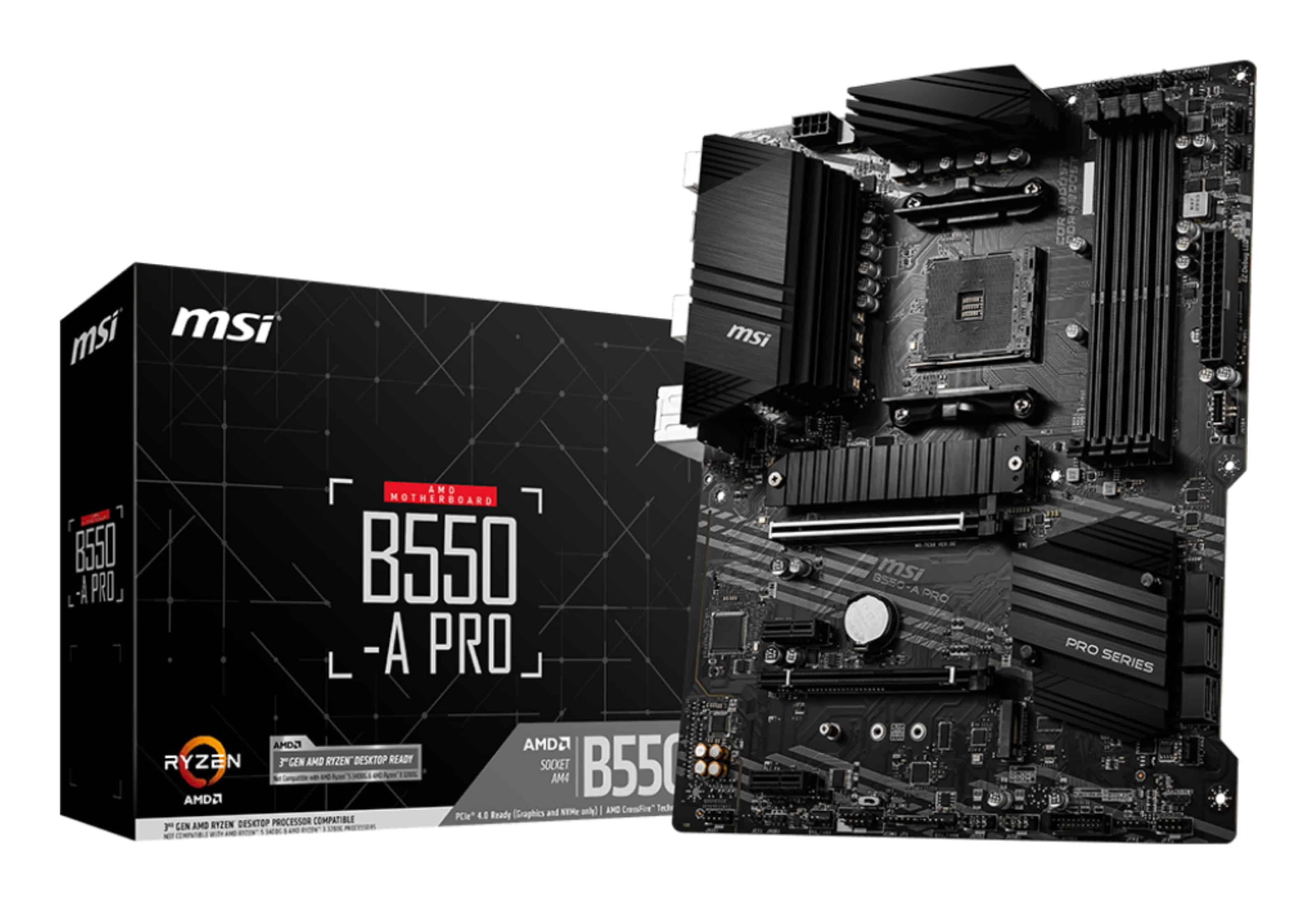 MSI B550-A PRO moederbord AMD B550 Socket AM4 ATX (7C56-002R) thumbnail
