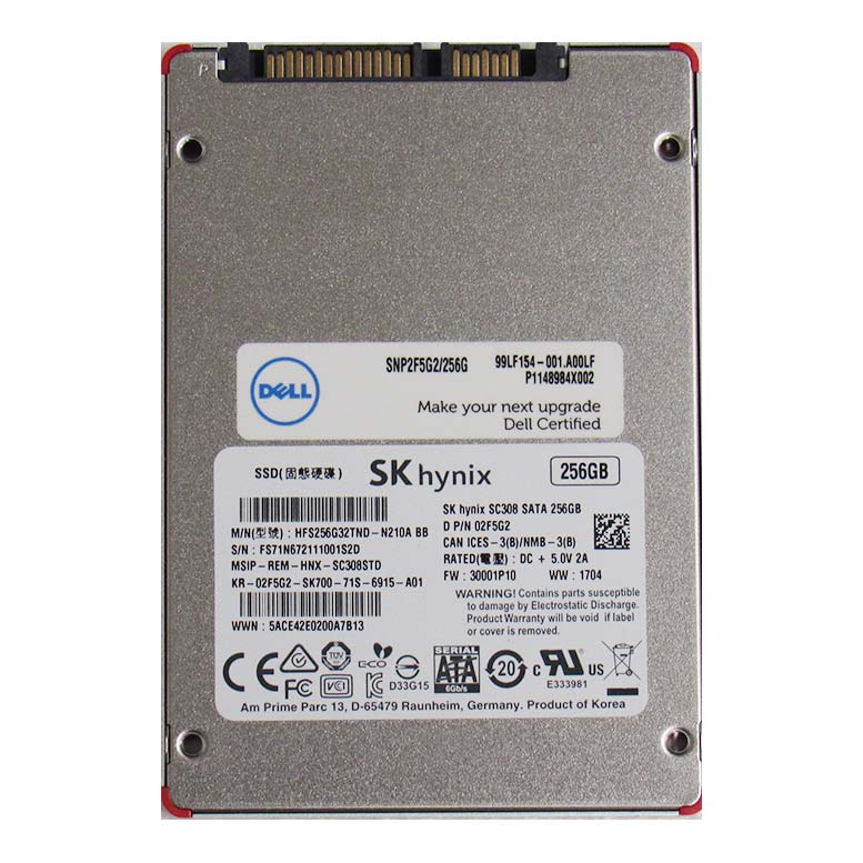 Dell 256GB 6G 2.5INCH SATA SSD (2F5G2-RFB) thumbnail