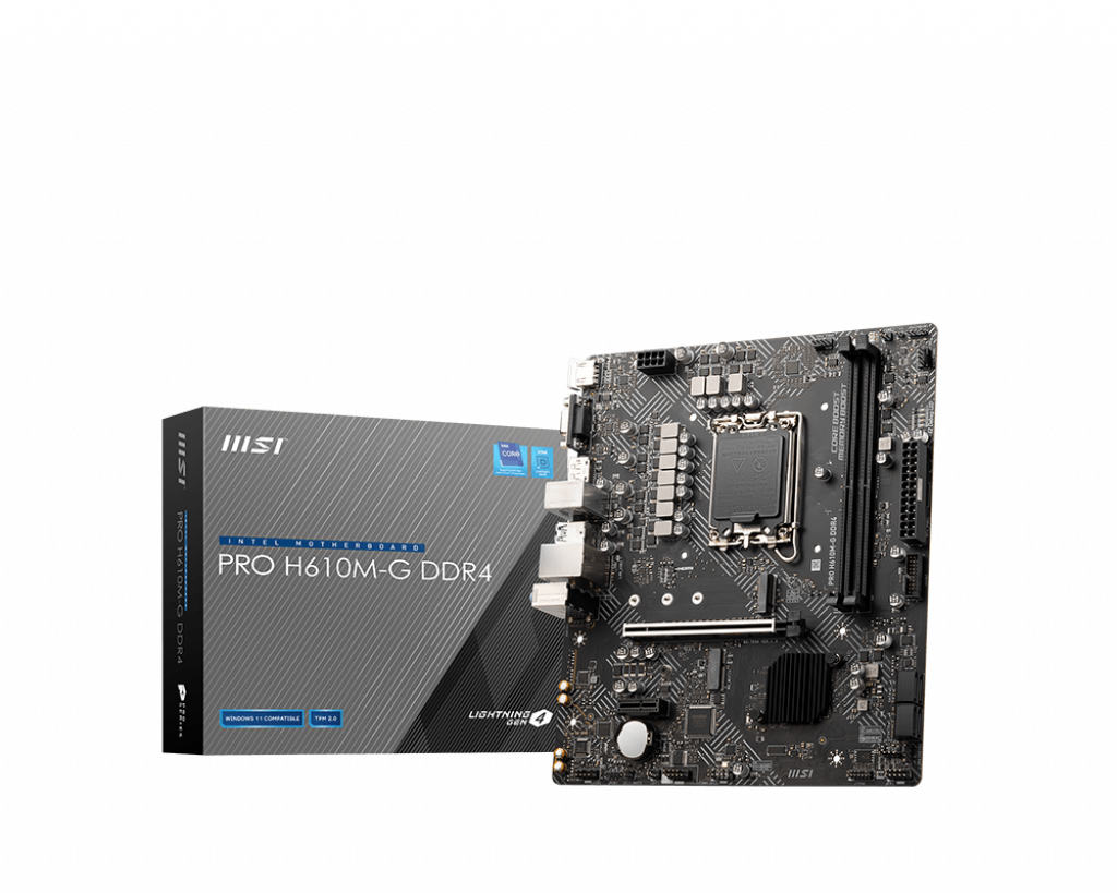MSI PRO H610M-G DDR4 moederbord Intel H610 LGA 1700 micro ATX (7D46-009R) thumbnail