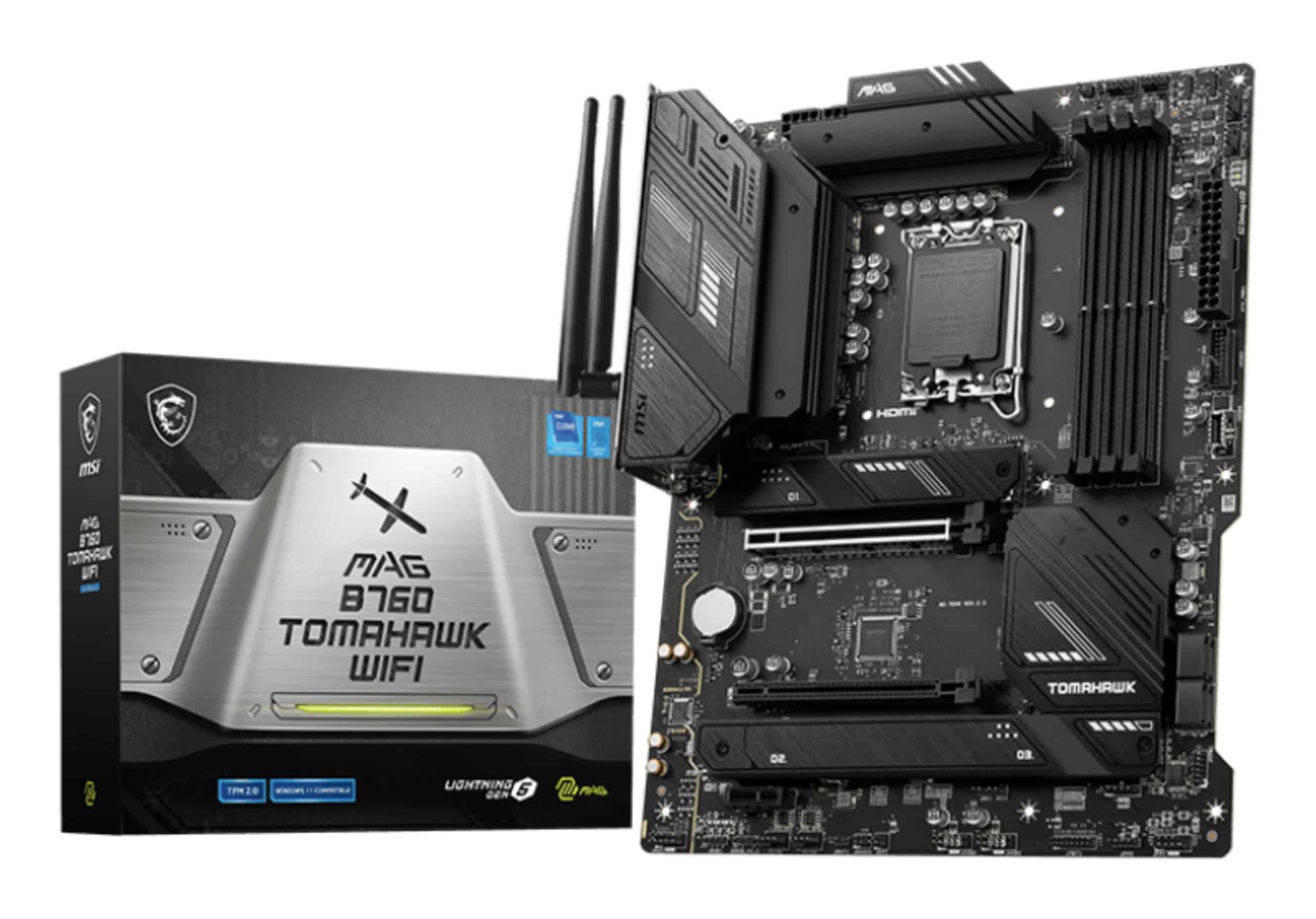 MSI MAG B760 TOMAHAWK WIFI moederbord LGA 1700 ATX (7D96-003R) thumbnail